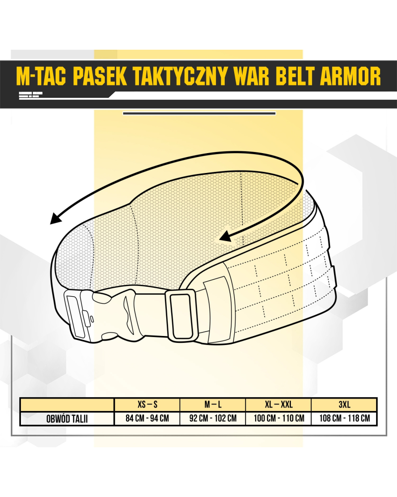 M-Tac War Belt ARMOR – Τακτική Ζώνη Cordura 500D με MOLLE