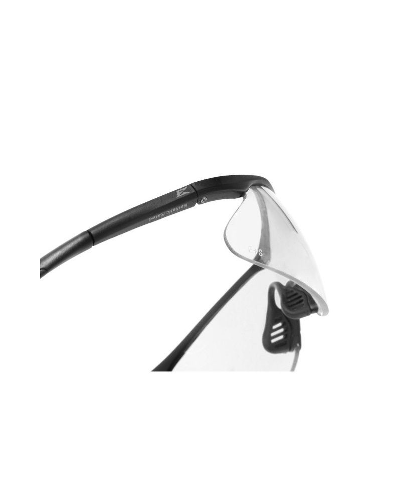 Close-up of the Fastlink Clear lens (85% light transmission) designed for indoor and low-light environments.