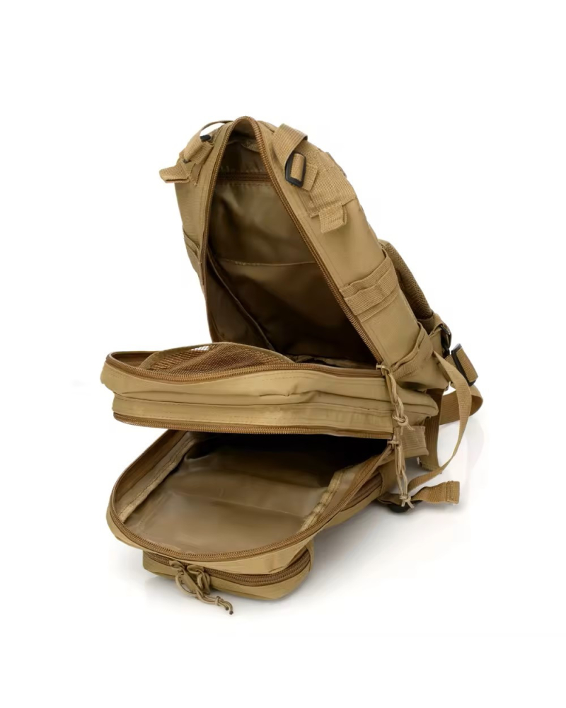 Internal compartments and large capacity tactical backpack storage