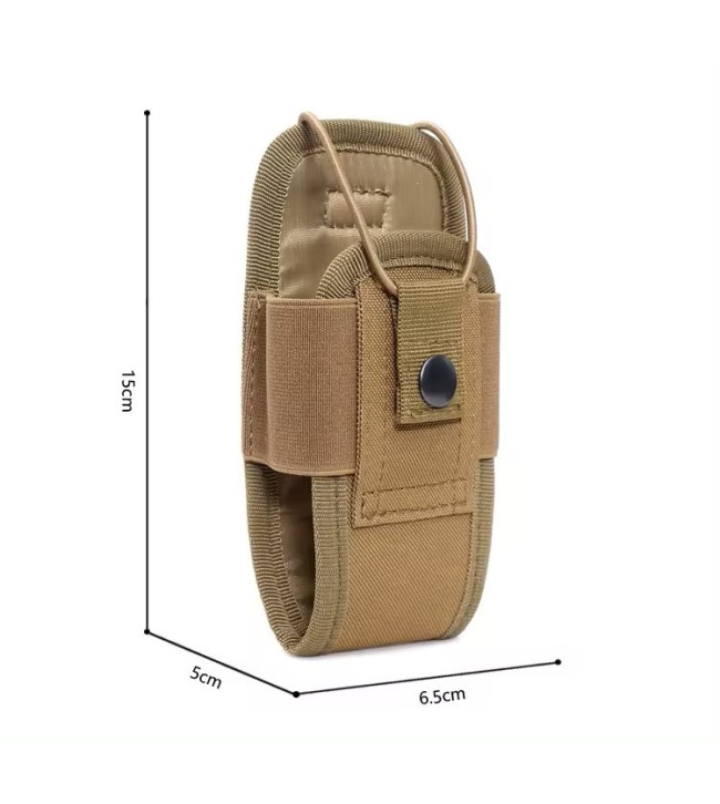Διαστάσεις μαύρης θήκης ασυρμάτου 15x9x4cm για ζώνη εξάρτησης και γιλέκο security