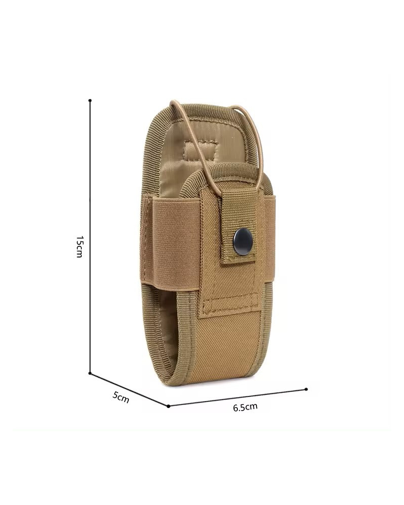 Green radio pouch dimensions 15x9x4cm for belt and tactical vest attachment