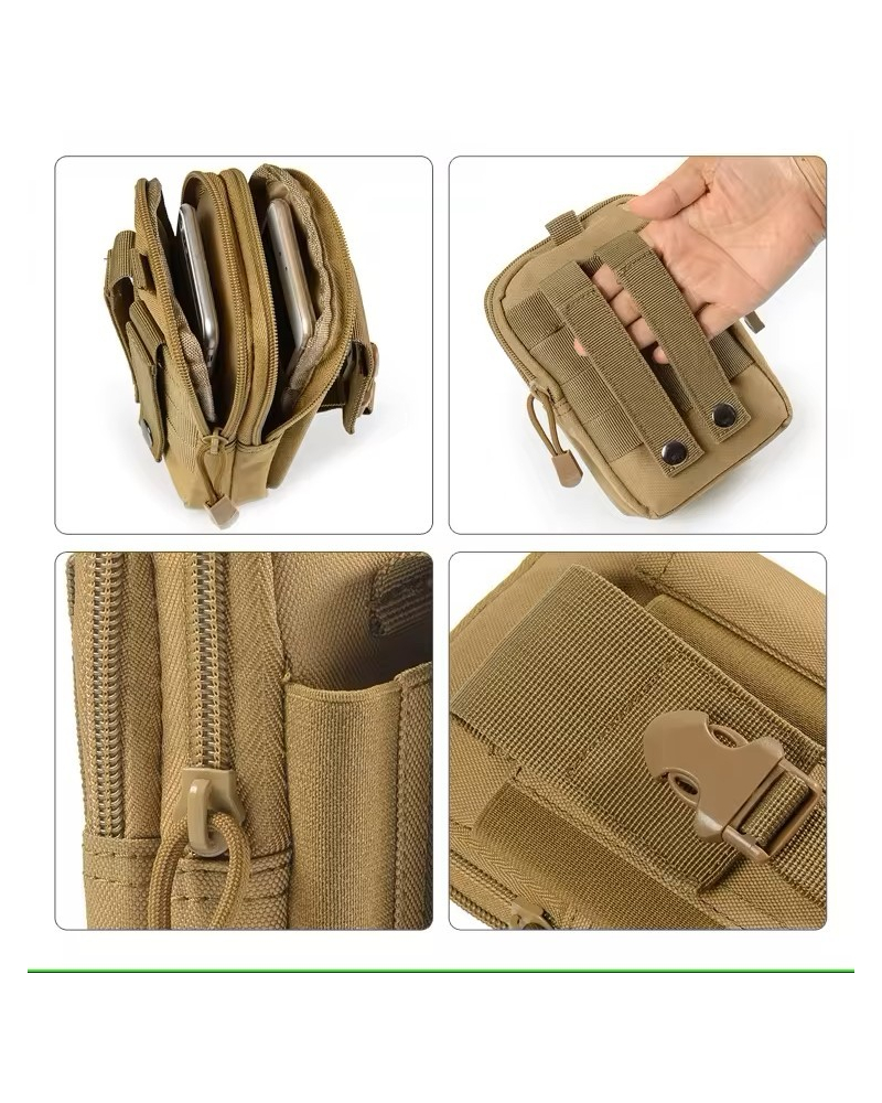 Tactical θήκη οργάνωσης EDC Tan με υποδοχές για στυλό και εργαλεία
