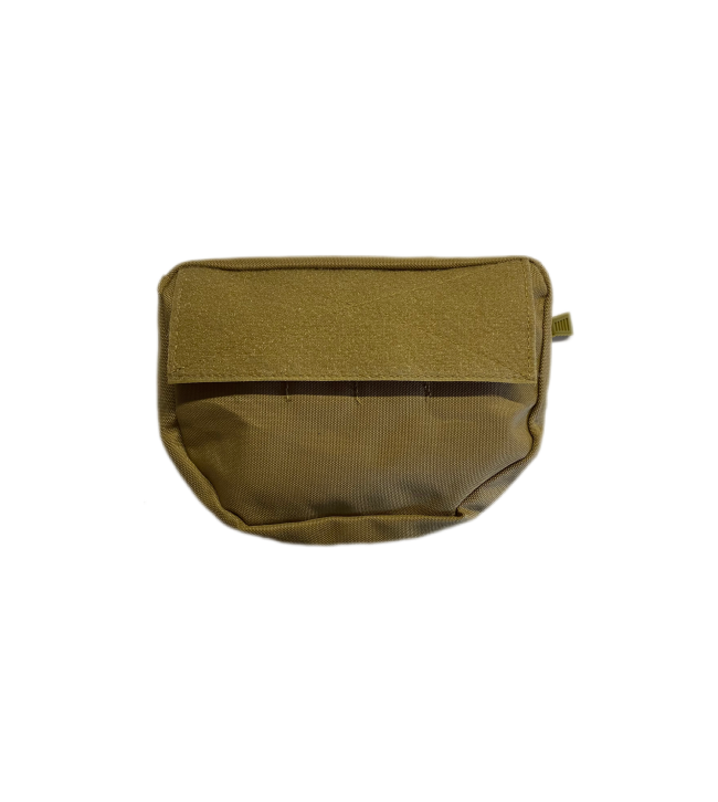 Πίσω όψη θήκης Drop Down TAN με μεγάλη επιφάνεια Velcro για προσάρτηση σε γιλέκο μάχης
