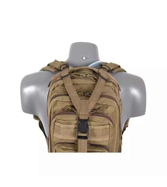 Στρατιωτικό σακίδιο 25 λίτρων TAN ιδανικό για Airsoft και EDC με υποδοχή υδροδοχείου