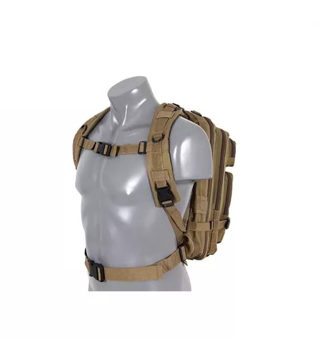 Tactical σακίδιο 25L TAN με ζώνη μέσης και στήθους για σταθερότητα