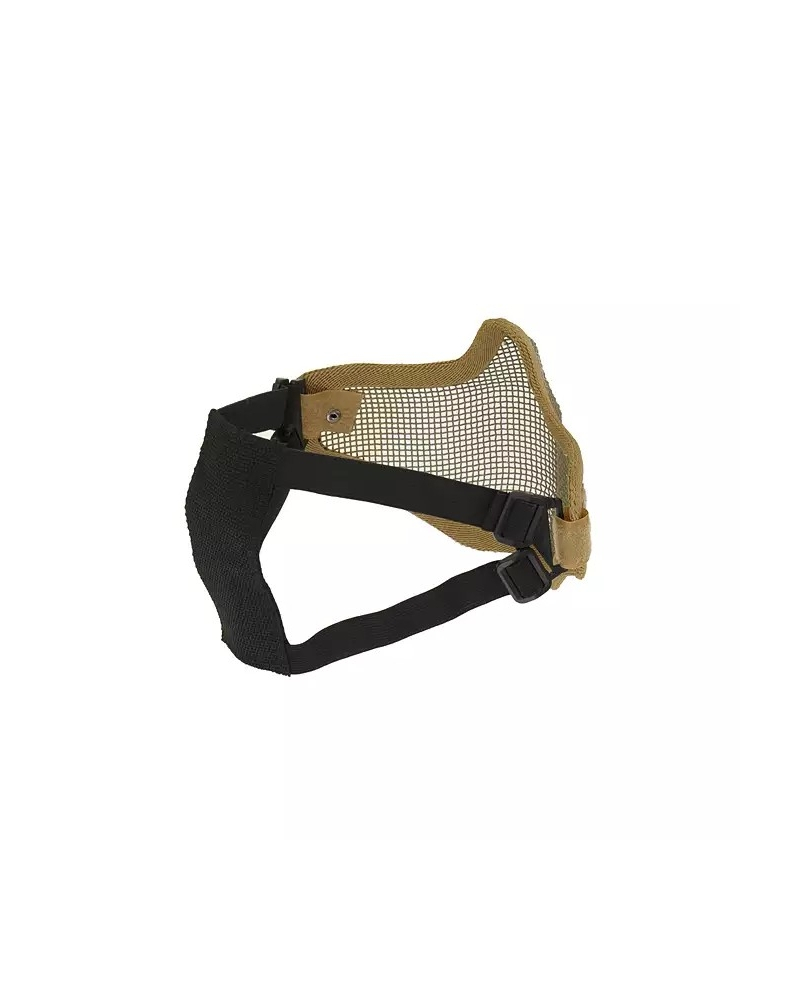Tactical TAN Skull half face mask low profile design for easier aiming and ventilation