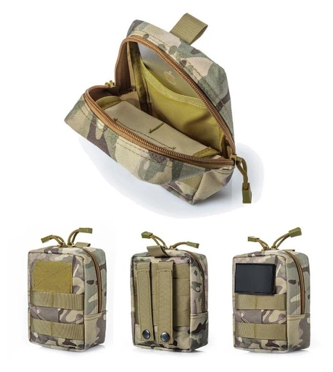 Εσωτερική οργάνωση θήκης Molle 17x11x6cm και παραδείγματα τοποθέτησης σε εξοπλισμό