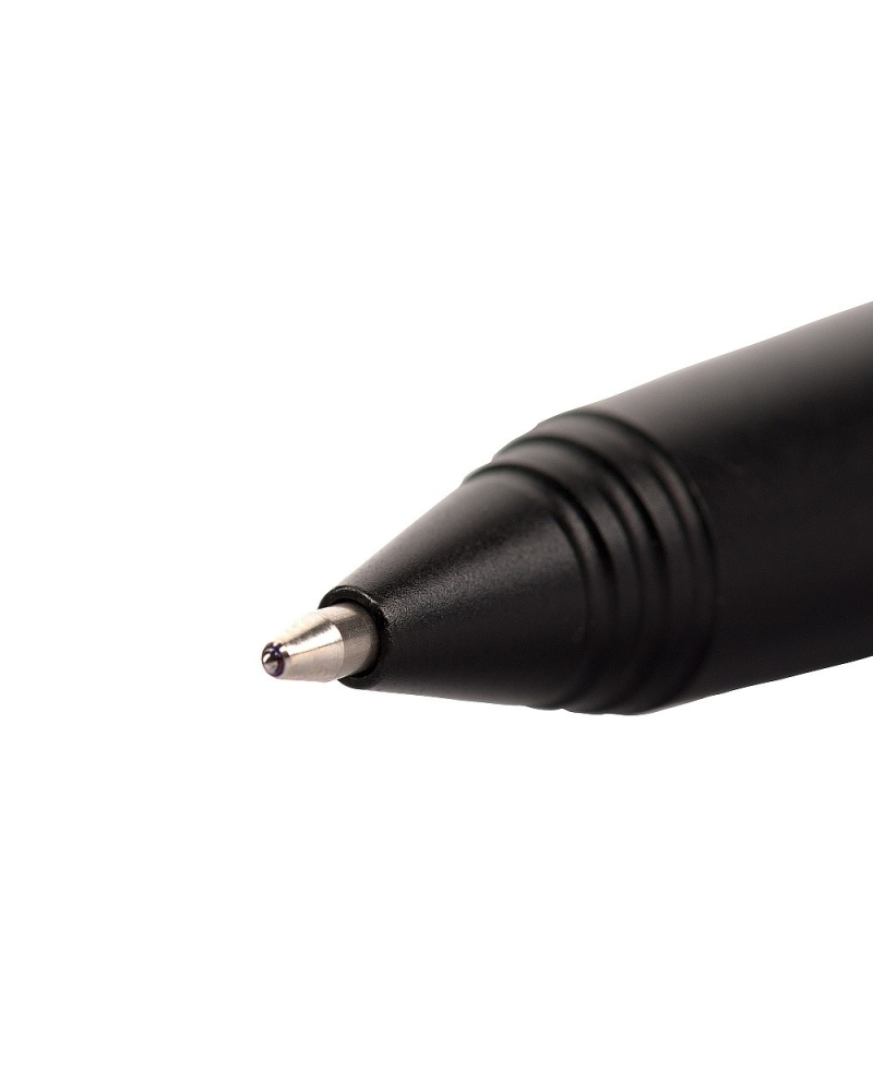 Writing tip detail of M-Tac Type 4 aviation-grade aluminum tactical pen.